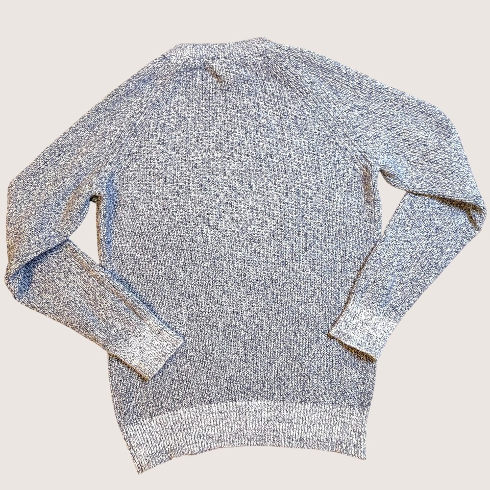 H&M L.O.G.G Blue‎ Gray Cotton Normcore Knit Sweater Women's Small Crewneck - Picture 2 of 8